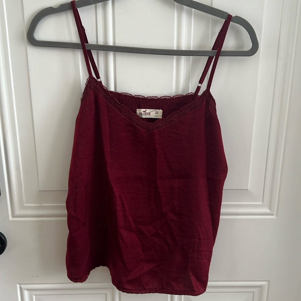 (5/$20) Hollister Red Silky Tank